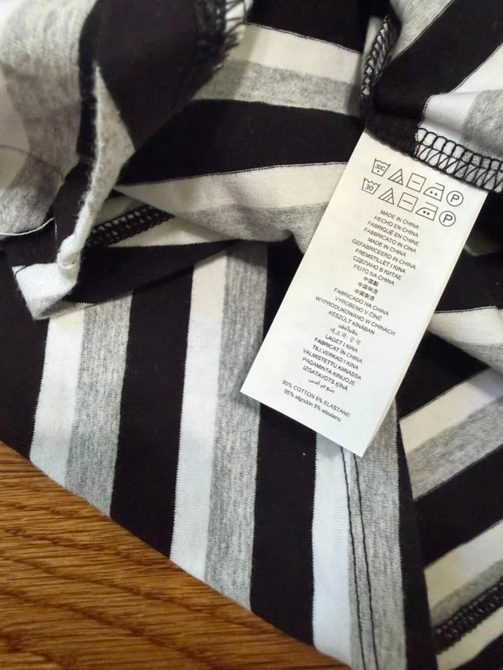 Michael Kors Womens Shirt Dress Sz Large Black Gray White Striped Cotton @ Knee